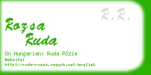 rozsa ruda business card