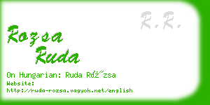 rozsa ruda business card